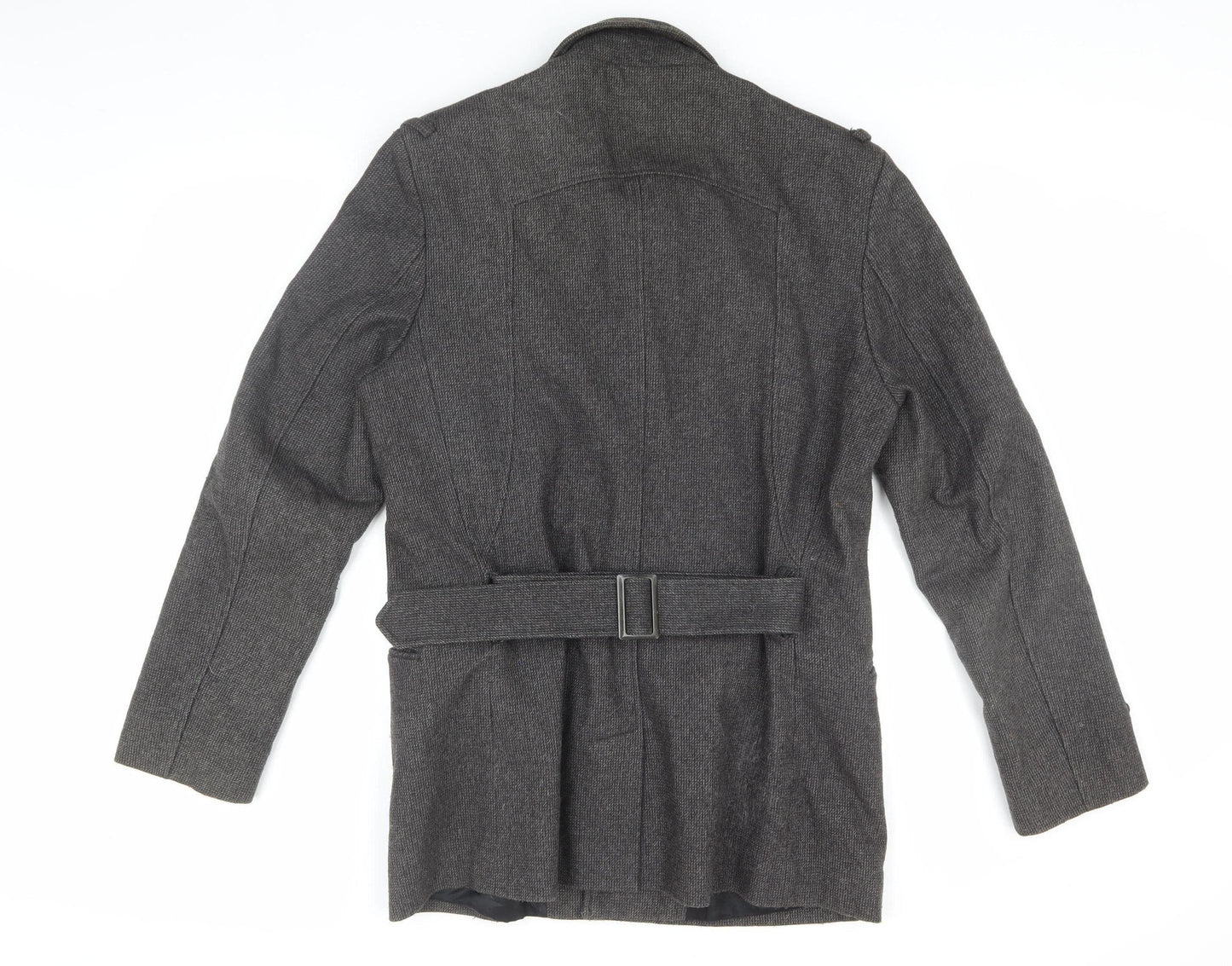 River Island Grey Military Jacket Coat for Men, Size M
