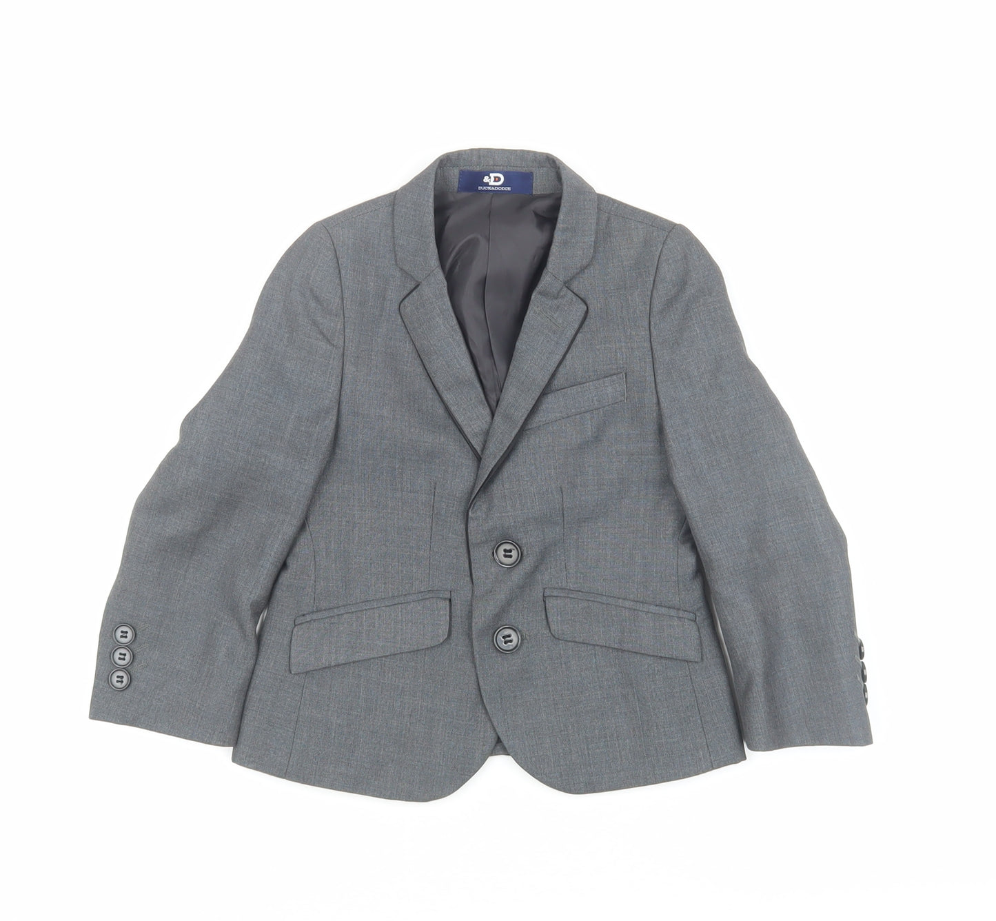 Duck & Dodge Boys Grey Blazer 2 Years Formal Single-Breasted