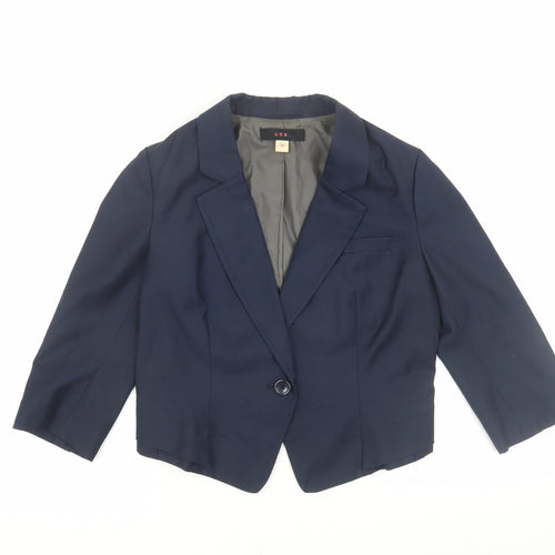 LUX Women's Blue Slim Fit Trouser Suit Jacket S