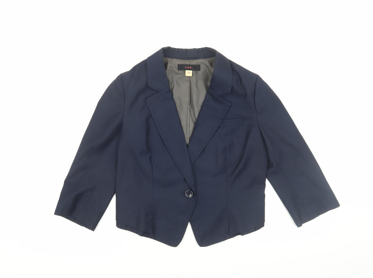 LUX Women's Blue Slim Fit Trouser Suit Jacket S