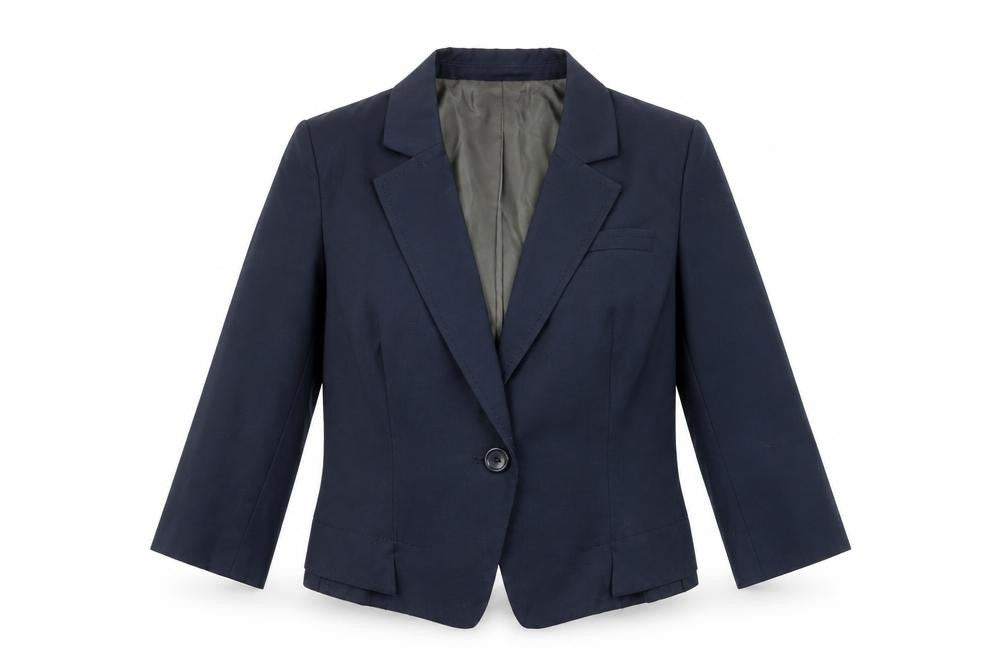 Front view of LUX Women's Blue Slim Fit Trouser Suit Jacket S