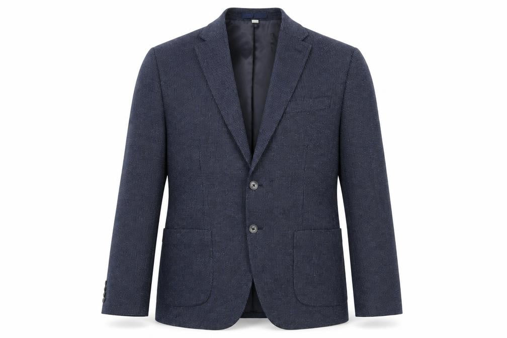 Front view of Marks & Spencer Navy Blazer, Men's 40R, Regular Fit