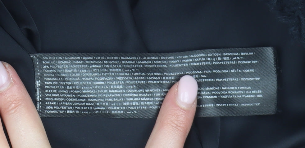 MNG Women's Black Tweed Cropped Jacket - XS