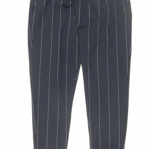 ONLY Unisex Blue Striped Trousers XL - New With Tags