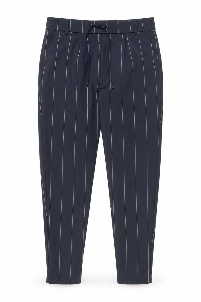 Front view of Only unisex blue striped trousers xl - new with tags