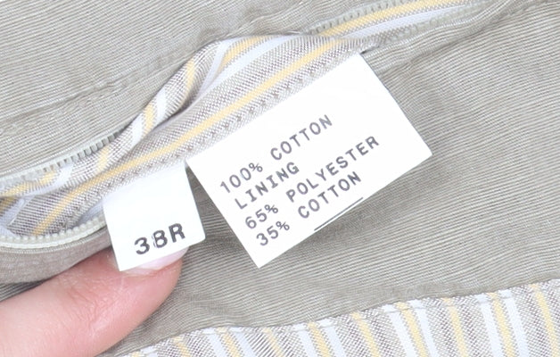 Daniel Grahame Men's Beige Blazer 38R Regular Fit