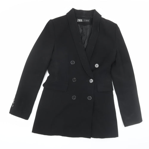 Zara Women's Black XS Double-Breasted Blazer