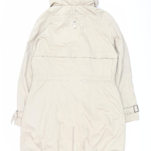 Clements Ribeiro Women's Beige Long Parka Coat Size 14