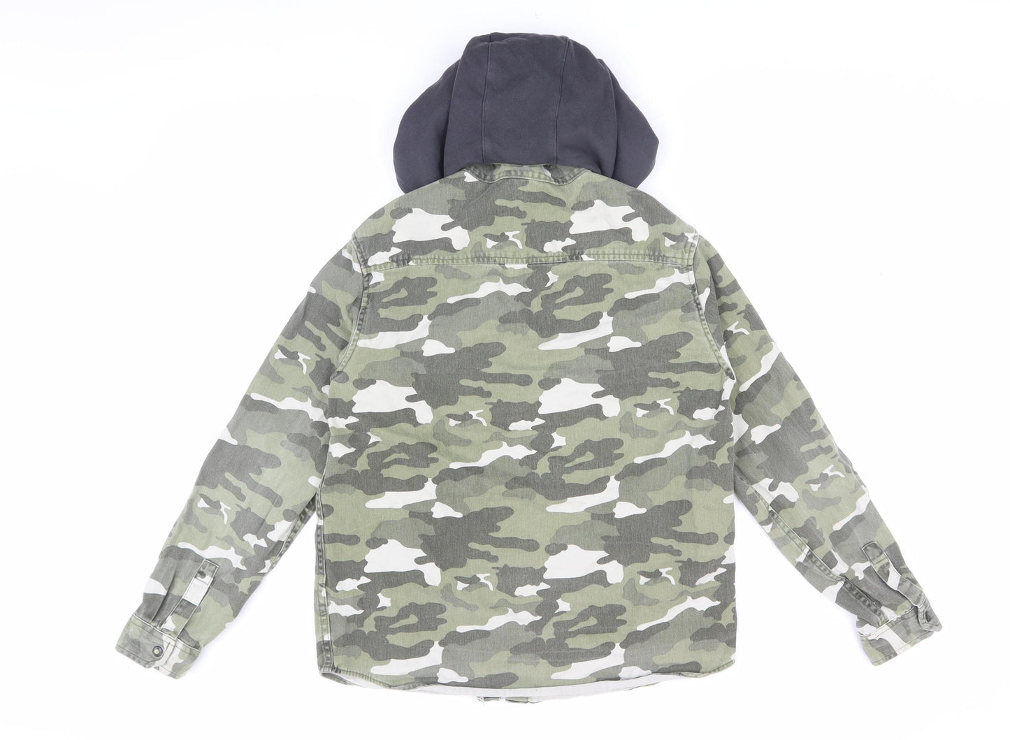 Marks and Spencer Boys Green Camouflage Shirt Jacket 12-13Y