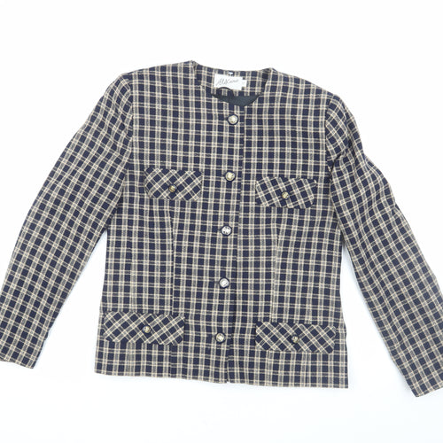 Alexara Women's Blue Check Jacket, Size 12