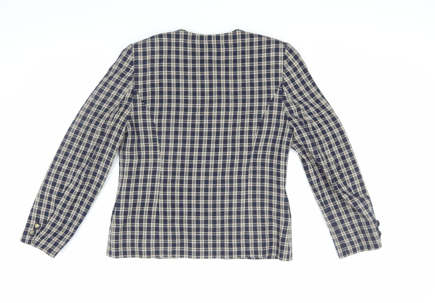 Alexara Women's Blue Check Jacket, Size 12