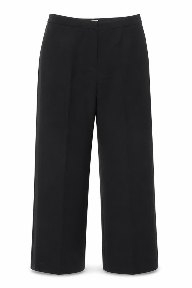 Front view of Etam Women’s Black Straight Trousers, size UK 12