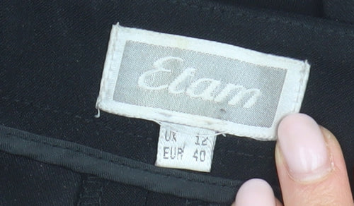 Etam Women’s Black Straight Trousers, Size 12