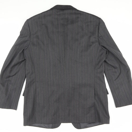 Odermark Men's Grey Striped Blazer, Size 46R, Vintage
