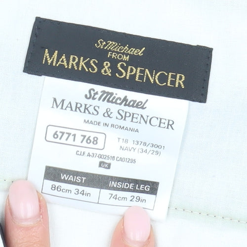 Marks and Spencer Men’s Blue Dress Pants, Size 34