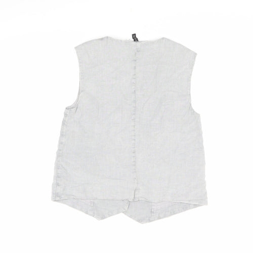 H&M Grey Viscose Linen Waistcoat Men's Small