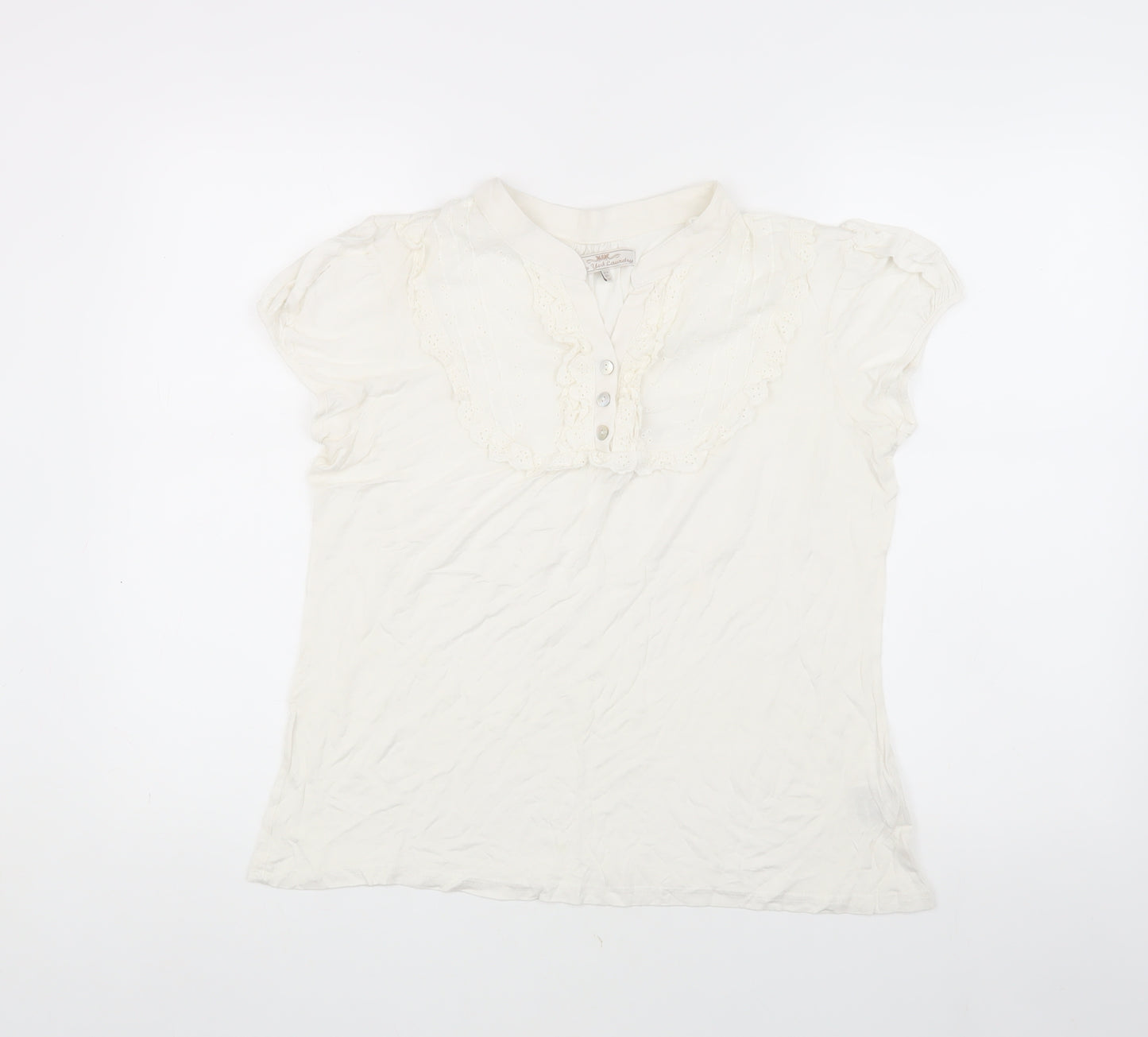 New York Laundry Women's White Blouse - Size 14