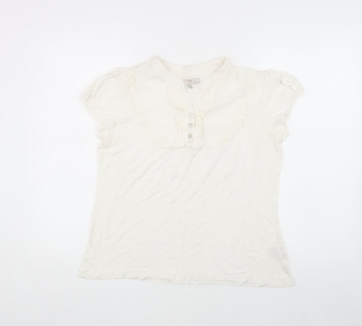 New York Laundry Women's White Blouse - Size 14