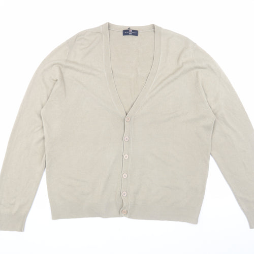 Marks and Spencer Men's Beige V-Neck Cardigan L