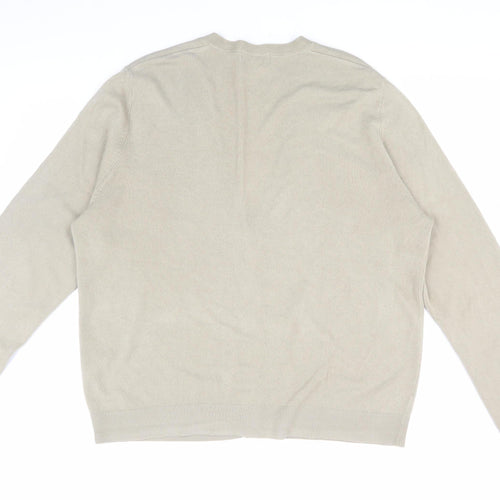 Marks and Spencer Men's Beige V-Neck Cardigan L