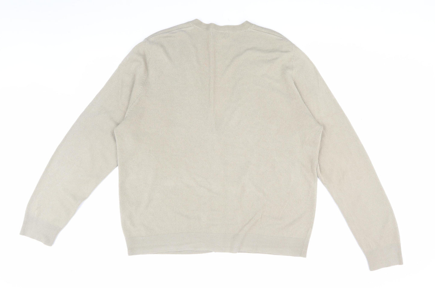 Marks and Spencer Men's Beige V-Neck Cardigan L