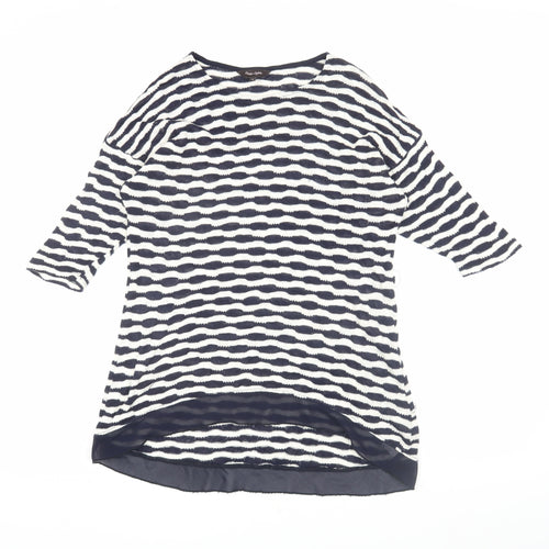 Phase Eight Women's Blue Striped Tunic, Size 8, Chic Casual Jumper