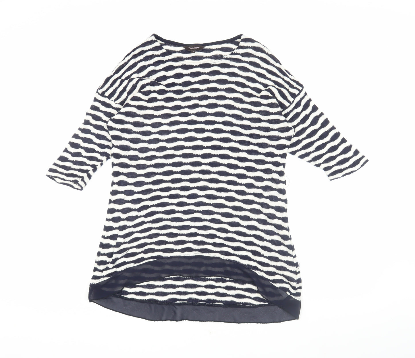 Phase Eight Women's Blue Striped Tunic, Size 8, Chic Casual Jumper