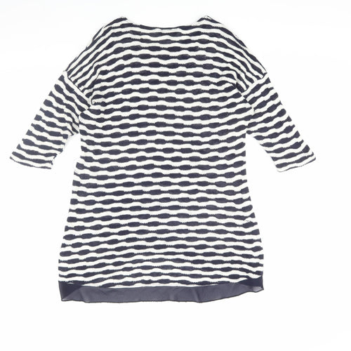 Phase Eight Women's Blue Striped Tunic, Size 8, Chic Casual Jumper