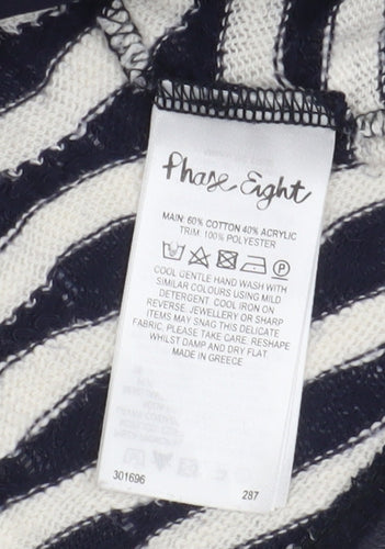 Phase Eight Women's Blue Striped Tunic, Size 8, Chic Casual Jumper