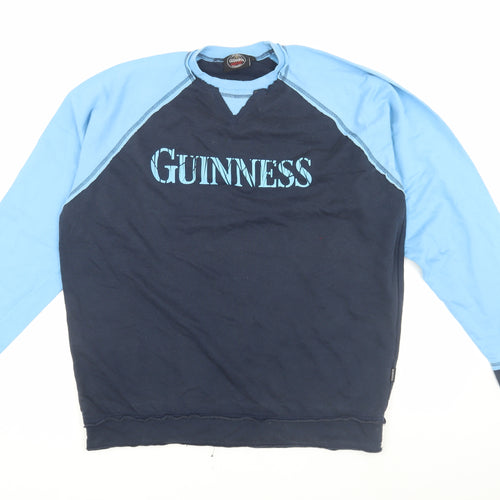 Guinness Men's Blue Logo Pullover Sweatshirt L