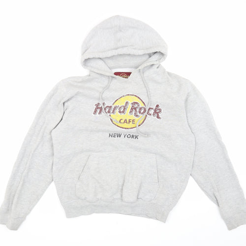 Hard Rock Cafe Grey Hoodie Unisex M Pullover Music Style