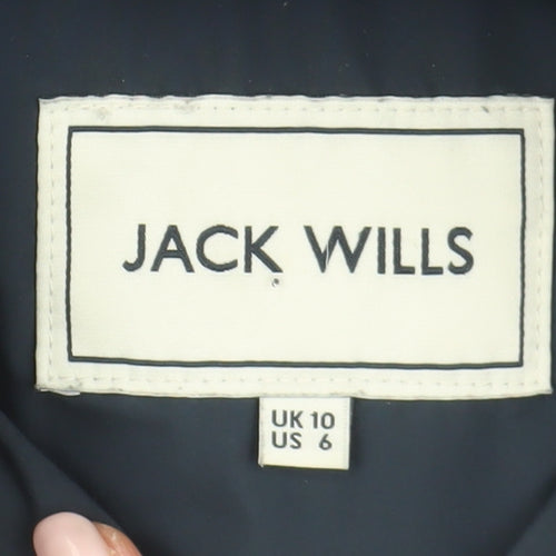 Jack Wills Women's Blue Puffer Jacket Size 10