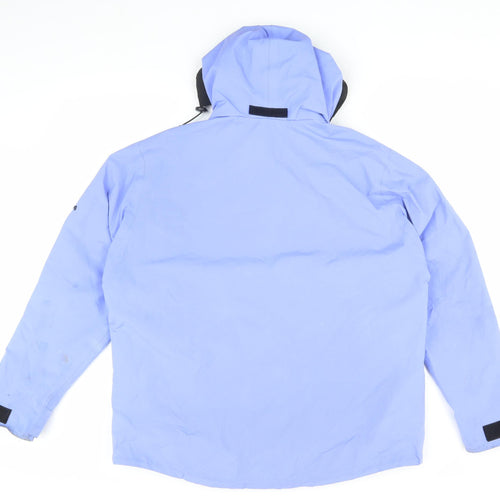 Gore-Tex Blue Casual Hooded Jacket L Unisex