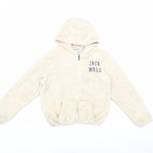 Jack Wills Girls Beige Hooded Puffer Jacket 12-13Y