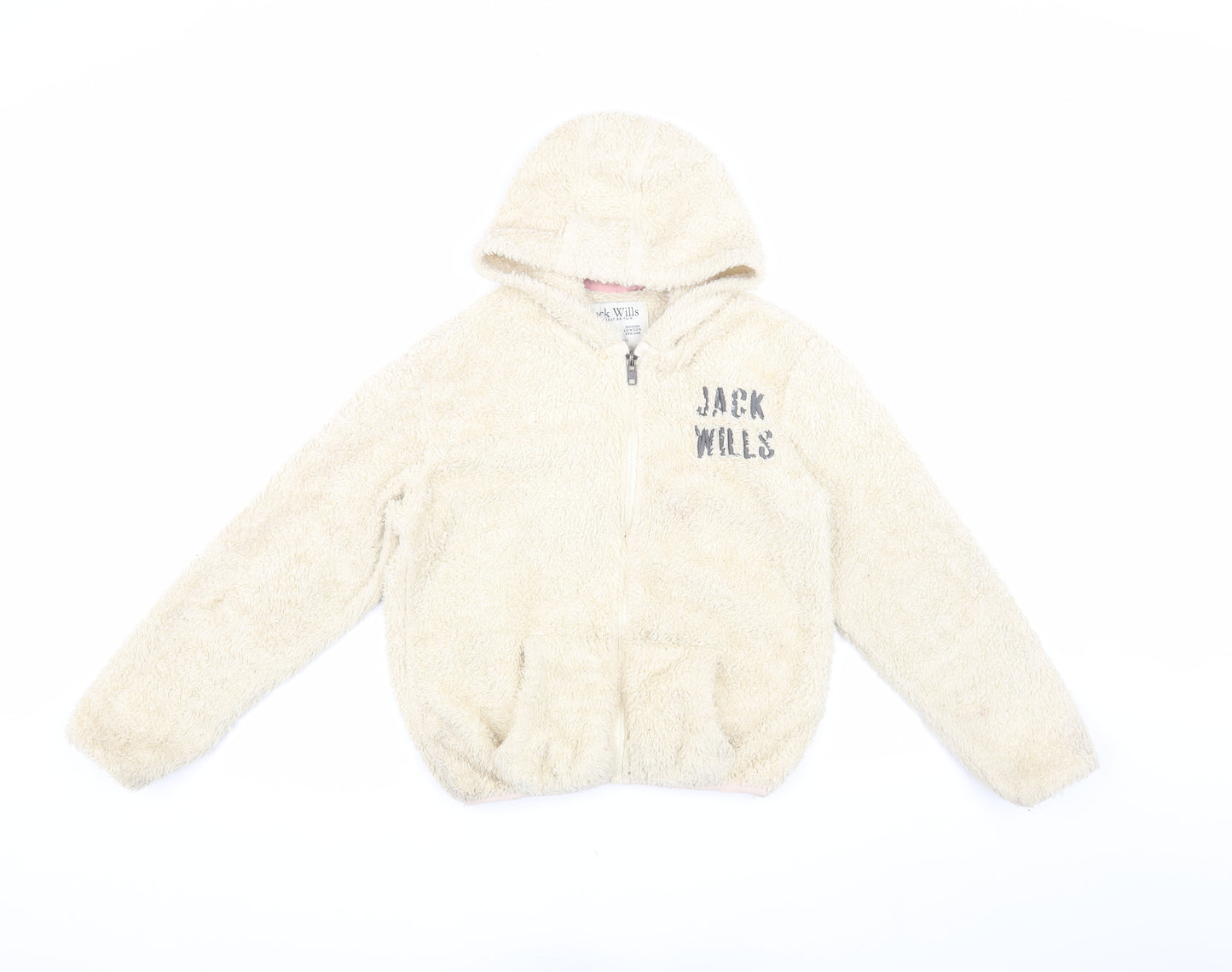 Jack Wills Girls Beige Hooded Puffer Jacket 12-13Y