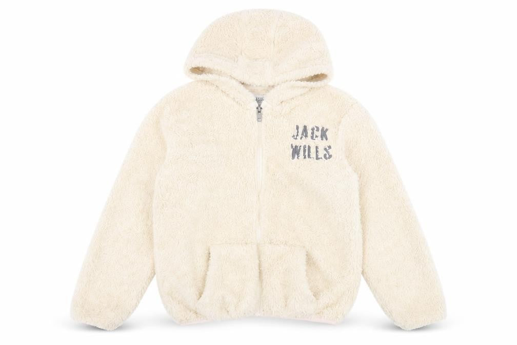 Jack Wills Girls Beige Hooded Puffer Jacket 12-13Y
