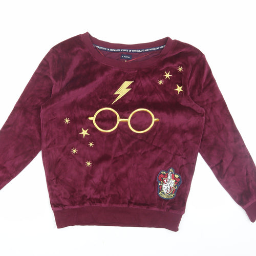 Harry Potter Teens Red Velvet Sweatshirt S