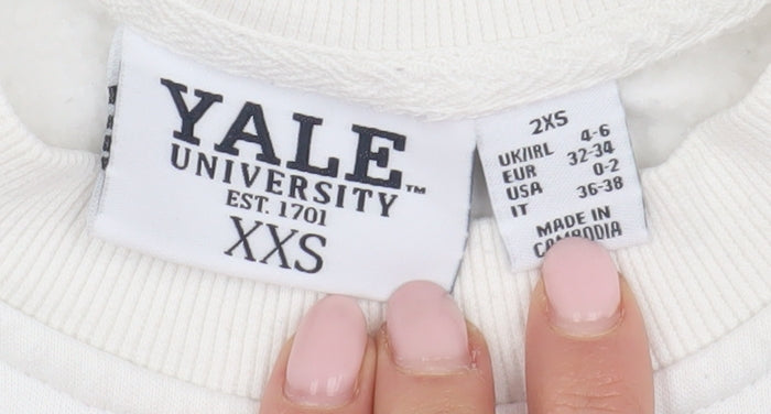 Yale University White 2XS Unisex Sweatshirt