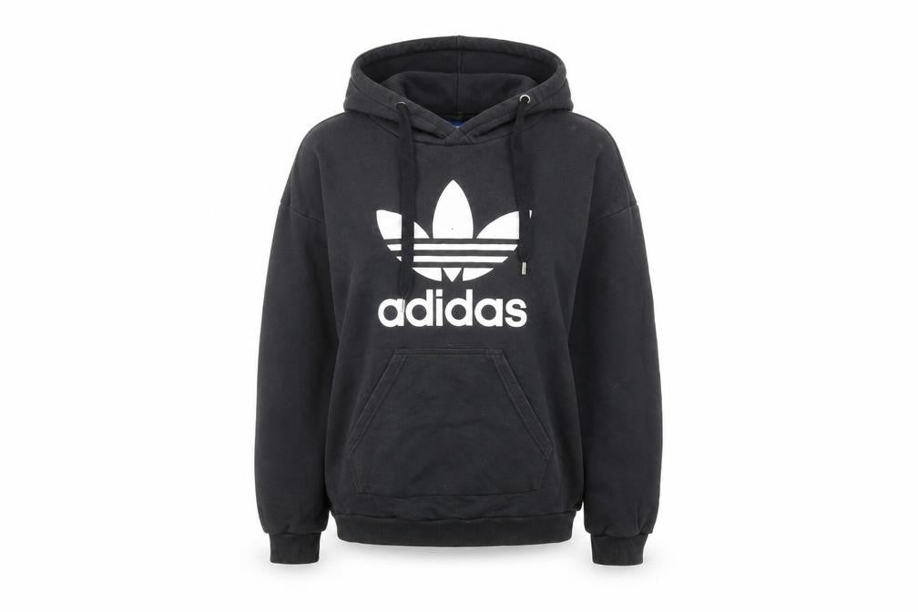 Front view of Adidas Women's Black Pullover Hoodie, size 12