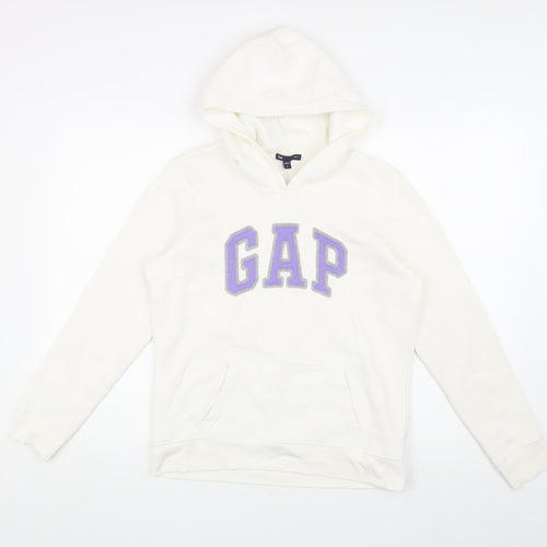 Gap Women's Ivory S Pullover Hoodie with Logo