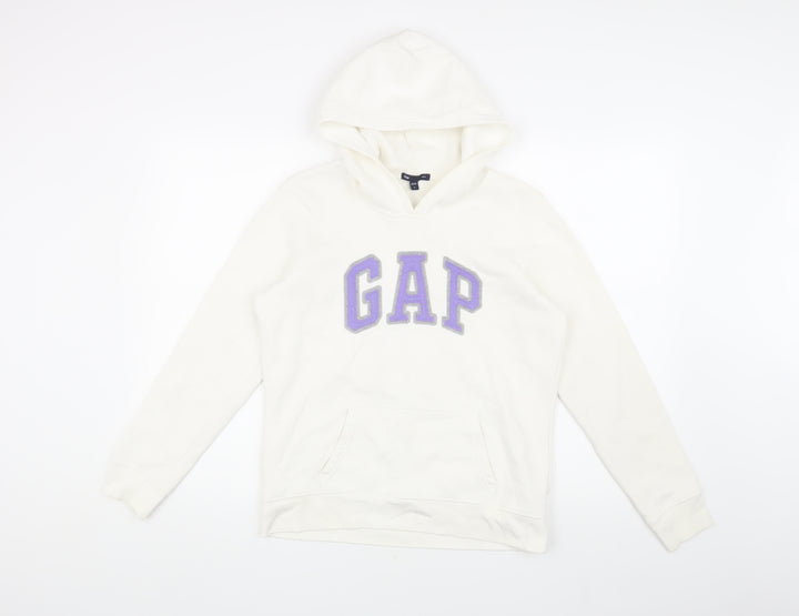Gap Women's Ivory S Pullover Hoodie with Logo
