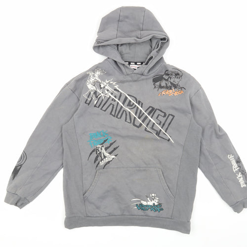 Marvel Boys Grey Hoodie 13-14 Years Black Panther Pullover