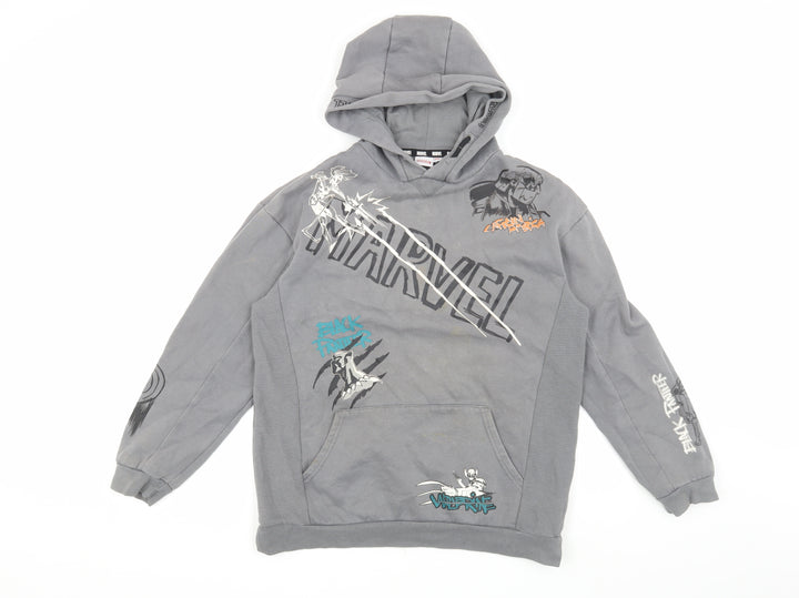 Marvel Boys Grey Hoodie 13-14 Years Black Panther Pullover
