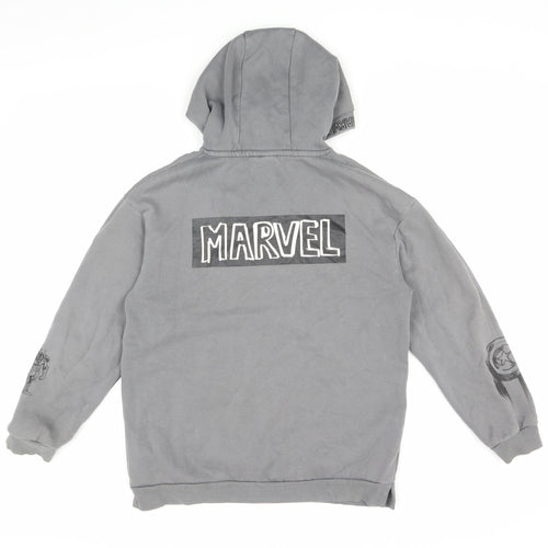 Marvel Boys Grey Hoodie 13-14 Years Black Panther Pullover