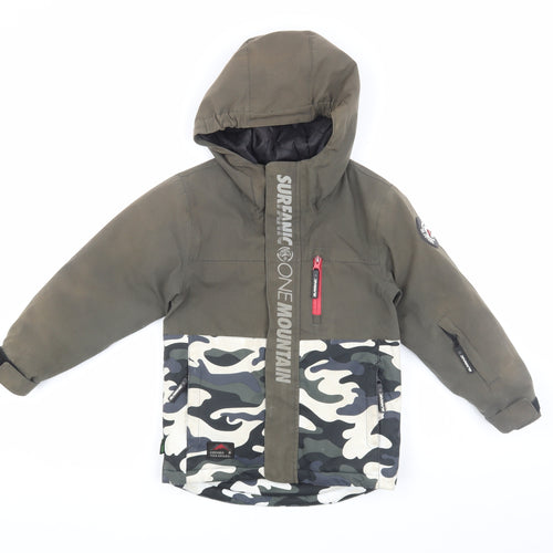 Surfanic Boys Army Camouflage Parka 8 Years Waterproof Hooded