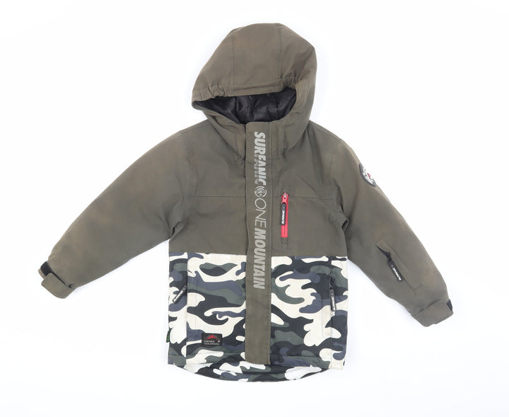 Surfanic Boys Army Camouflage Parka 8 Years Waterproof Hooded