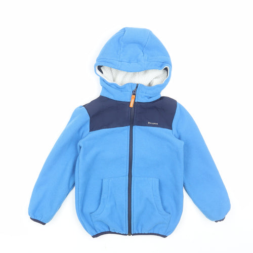 Decathlon Boys Blue Full Zip Hoodie 4-5 Years