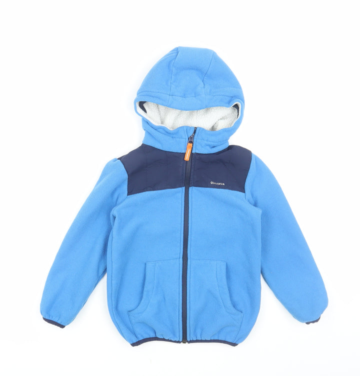 Decathlon Boys Blue Full Zip Hoodie 4-5 Years