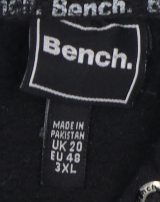 Bench Men's Black Pullover Hoodie 3XL with Logo