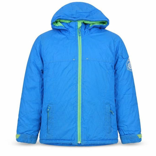 Oxylane Boys Blue Ski Jacket 10 Years, Winter Skiing Hooded Coat